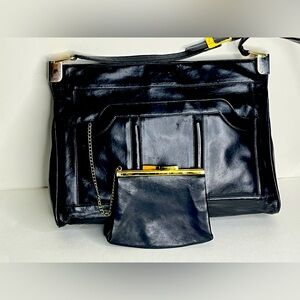 Lou Taylor vintage 1960s purse with mirror and attached coin purse